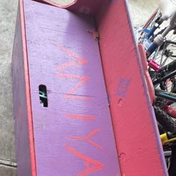 Old Wooden Toy Chest 