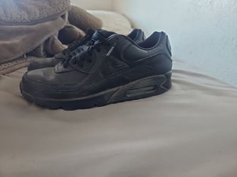 Nike Air Max 90 Triple Black Leather Sneakers
