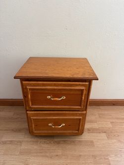 Wood nightstand