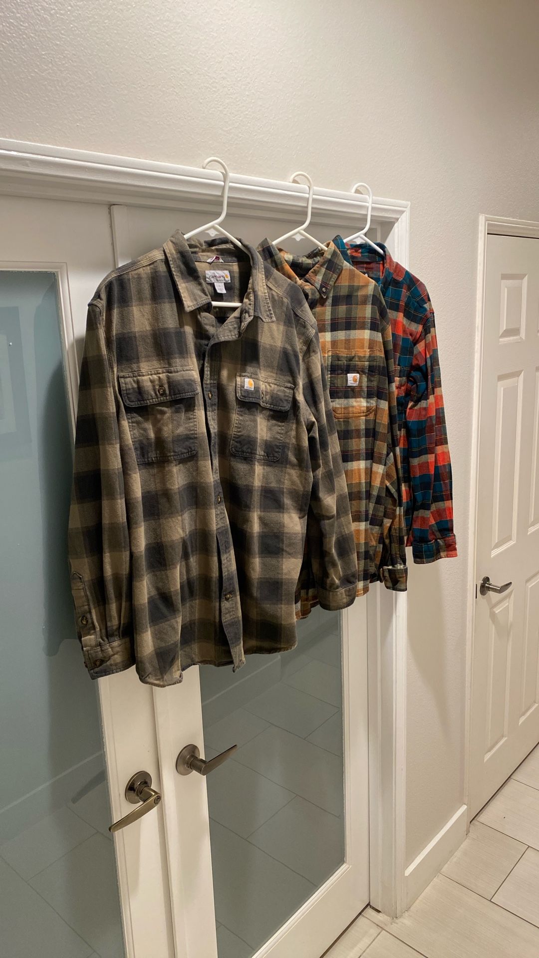 CARHARTT Plaid Shirts (set of three) Size: Large