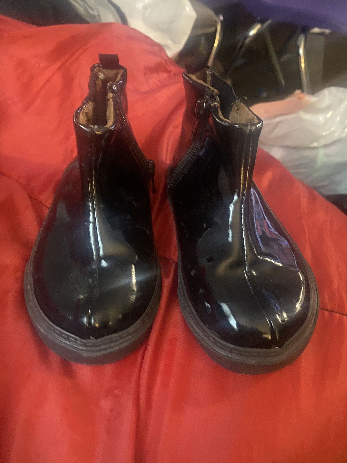 $7 New Girls Gap Ankle Black Boots Sz 9