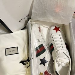 GUCCI BRAND NEW  LEATHER SNEAKERS TENNIS SHOE SIZE 40 