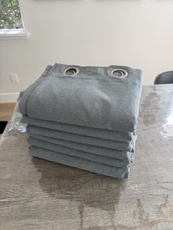 6 Grey Curtains 84 Inches /52 inches