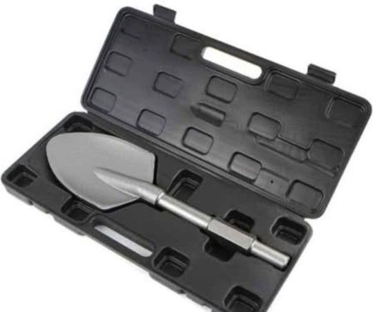 1-1/8" Hex Shank 5" Shovel Width Construction Clay Spade Scoop Shovel Bit for Electric Demolition Jack Hammer w/Carrying Case