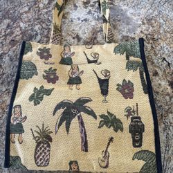JADE Hawaiian Motiv Tote Bag- medium size 