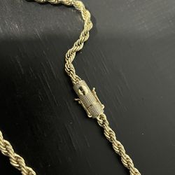 14k Gold Chain Moissanite