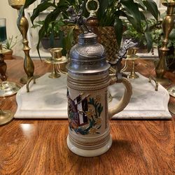 Vintage  Extra Large Authentic  German Stein  