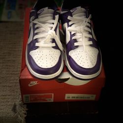 Nike Dunk Low Retro White Court Purple (Size 9.5)
