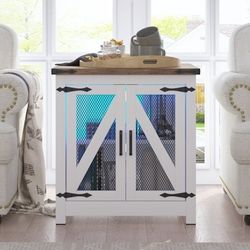 New White Cabinet Side Table Nightstand 