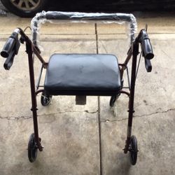 Drive Adult Dual Release Folding Walker w/ 4 Wheels