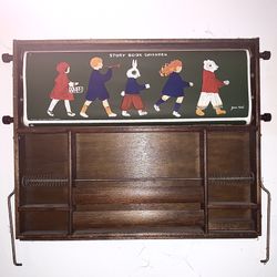 Antique Student Desk Top w/ Scroll - Rustic Primitive Decor 