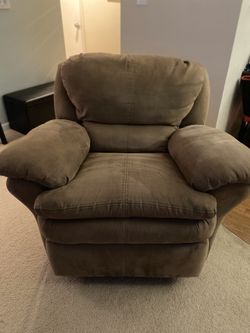 Suede Tan Recliner