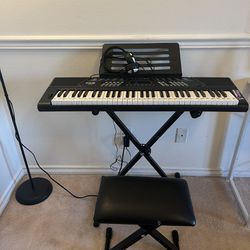 Keyboard Piano Stand With Stool, Headphone