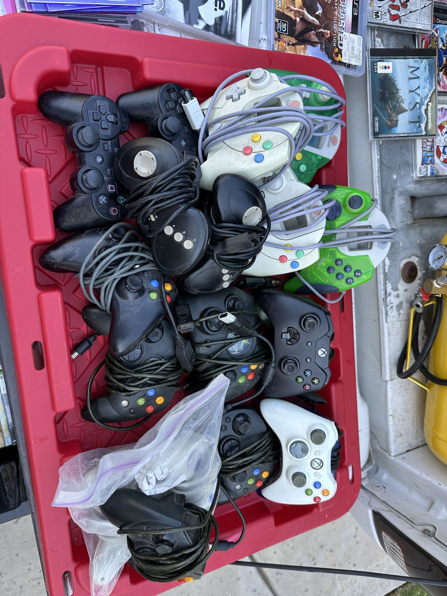 Xbox Dreamcast 3do VGA And PS3 Controllers