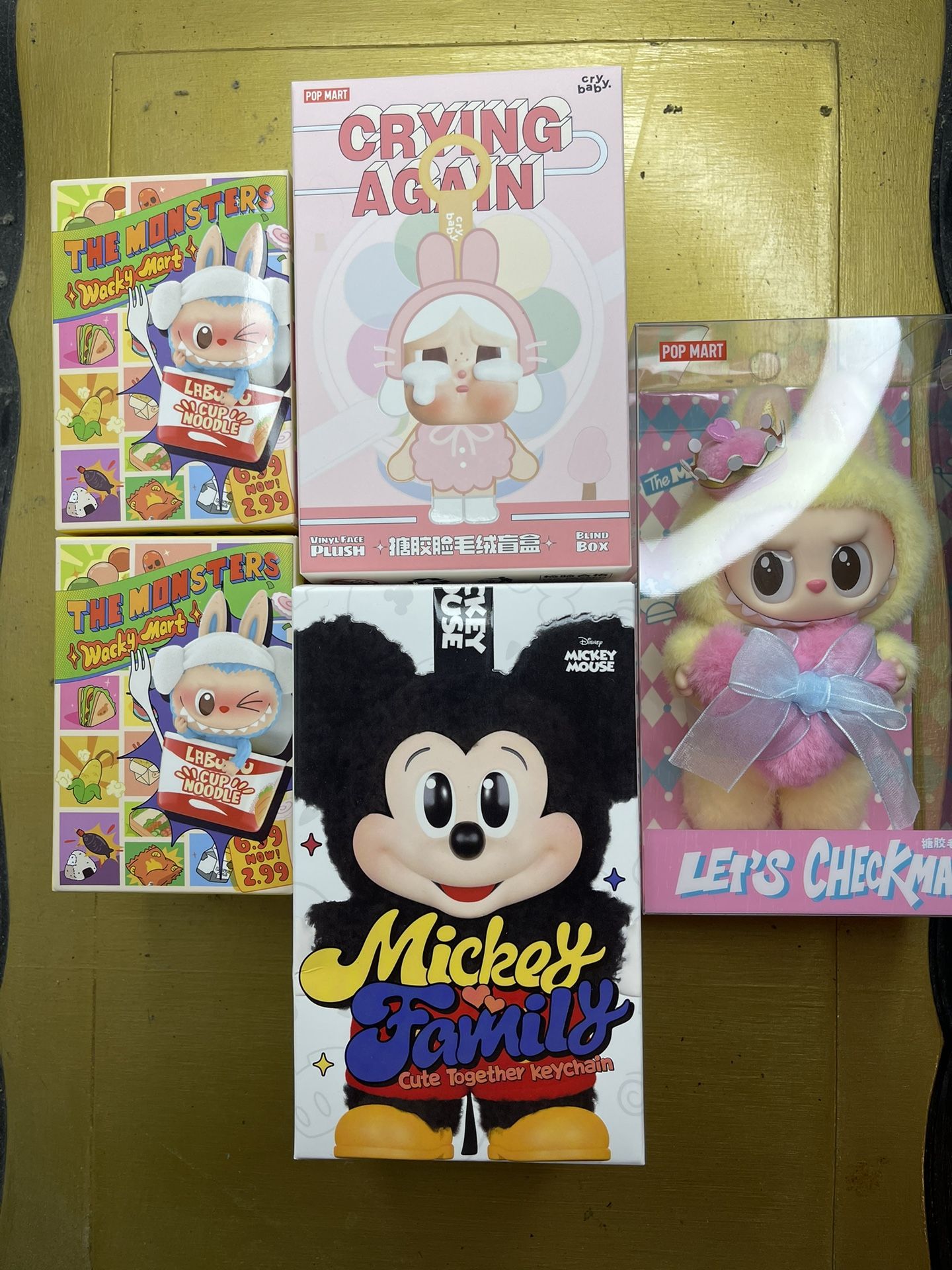 Popmart Lot Labubu Checkmate Mickey Family Together Wacky Market