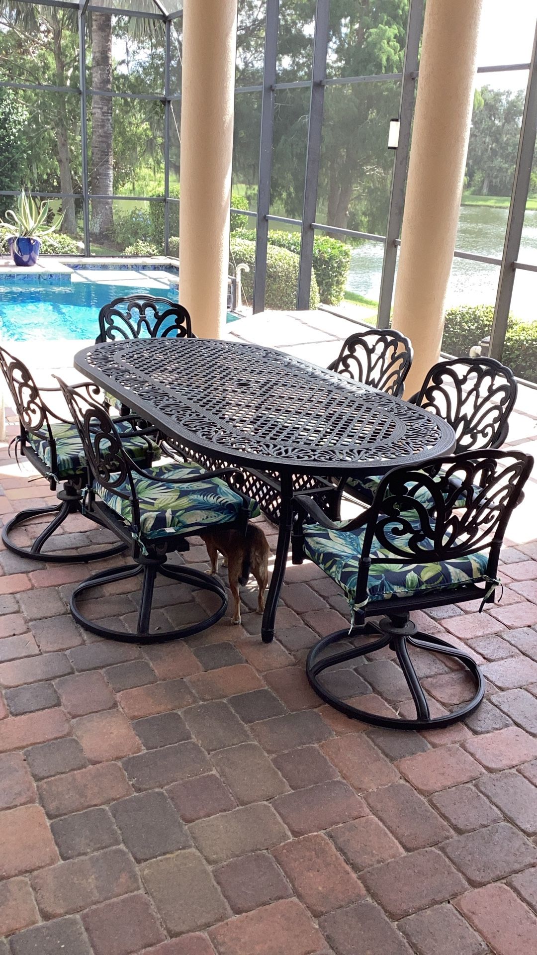 Wrought Iron Patio Table