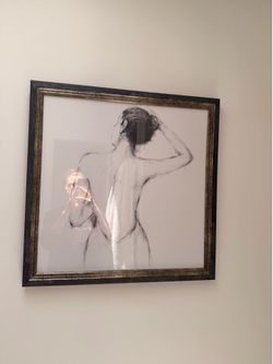 Framed wall art / sketch – 62 cm