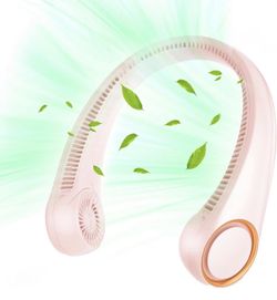 Portable Neck Fan, Hands Free Bladeless Fan, 360° Cooling Personal Fan,Wearable Quiet Fan for Outdoor Indoor, Birthday Gifts for Men Women Mom Dad, 40
