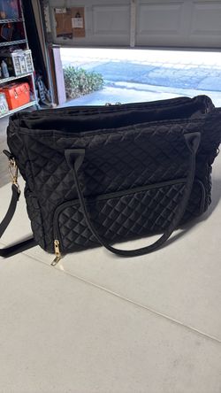 Black rose gold laptop bag