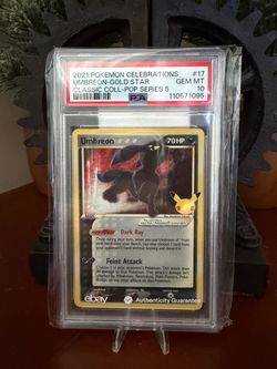 2021 Pokemon Celebrations Umbreon Gold Star #17 PSA 10!