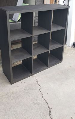 Black 9-Cube Storage shelf Unit, great for baskets and toys. In great clean condition.