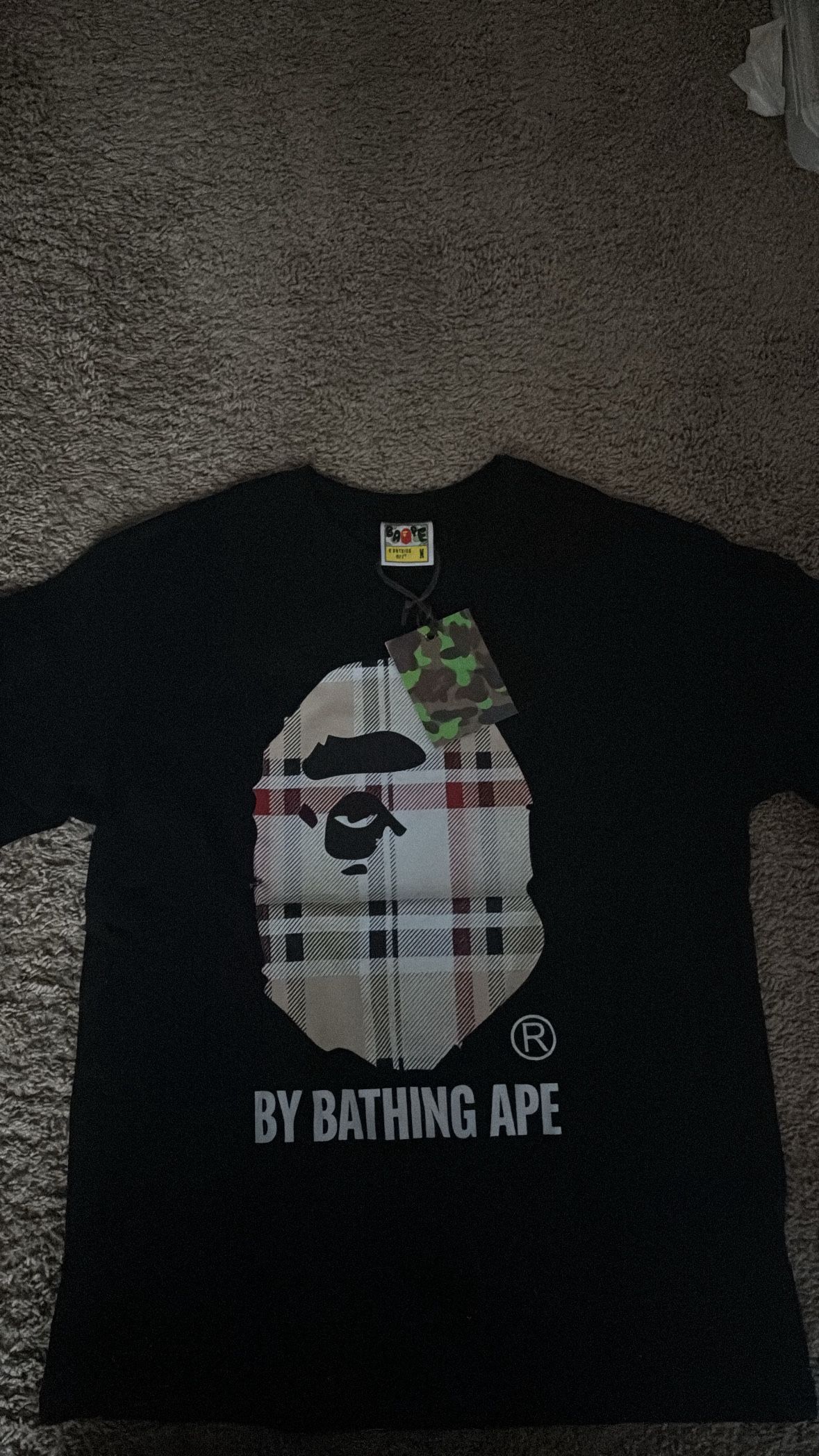 burberry X bape shirt, size medium 