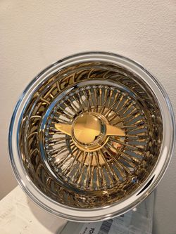 New set of 72 Spoke Gold Center Wire Wheels