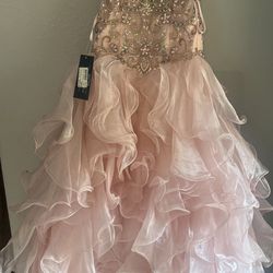 Beautiful Brand New “Girl Party Dress “ , Size 12 , Blush  Color, Will Sell It For $200, 