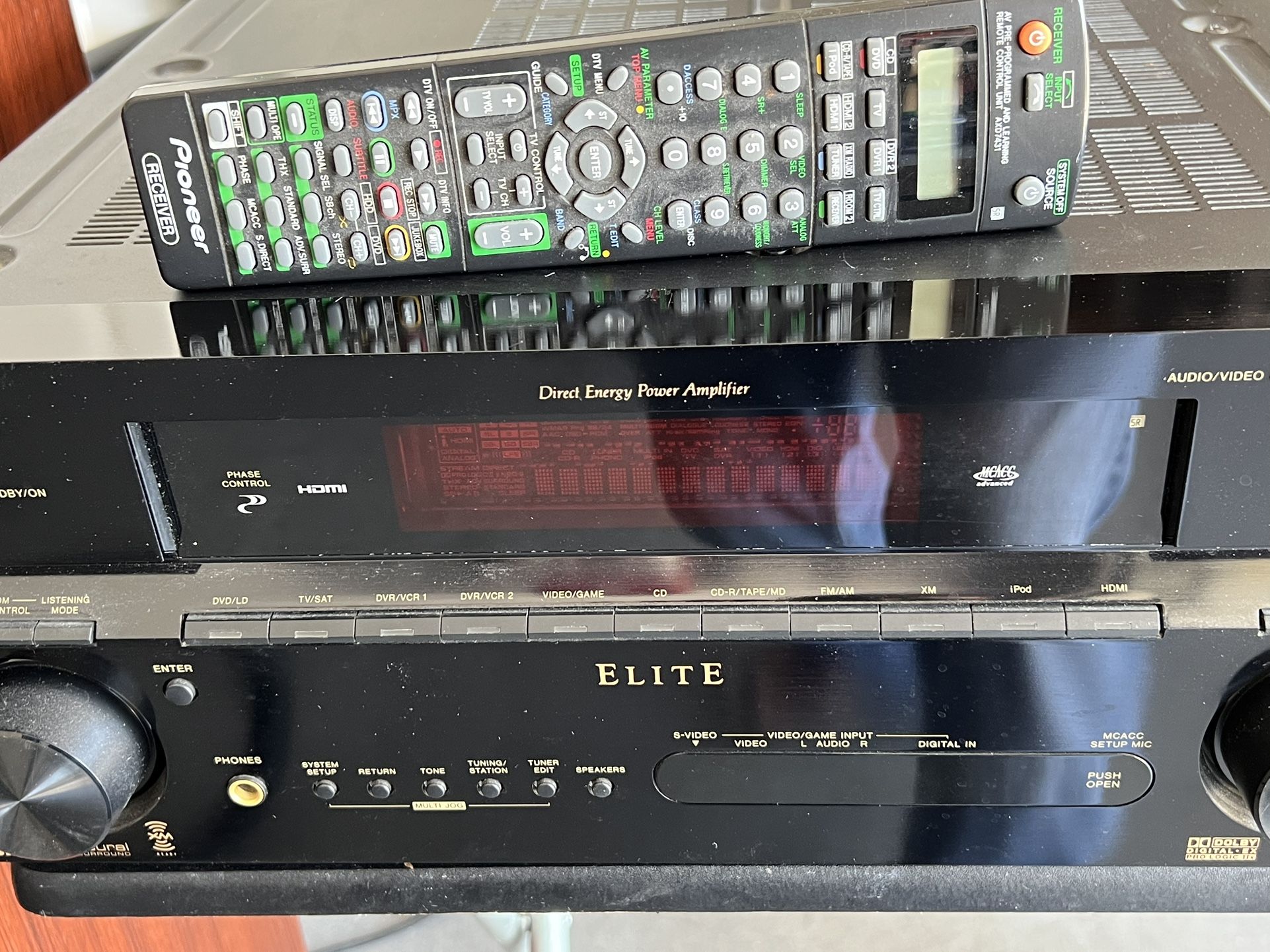 Elite Pioneer Receiver/DCM Speakers