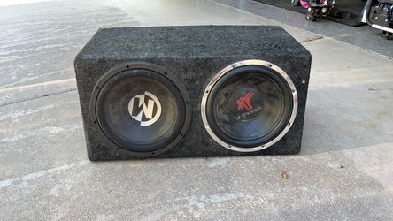 Dual 12" Subwoofer Box Memphis & Hifonics