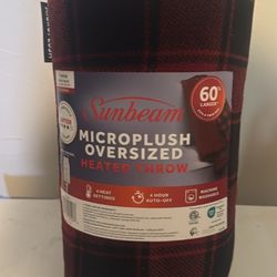 Sunbeam Micro plush Oversized Heated Throw