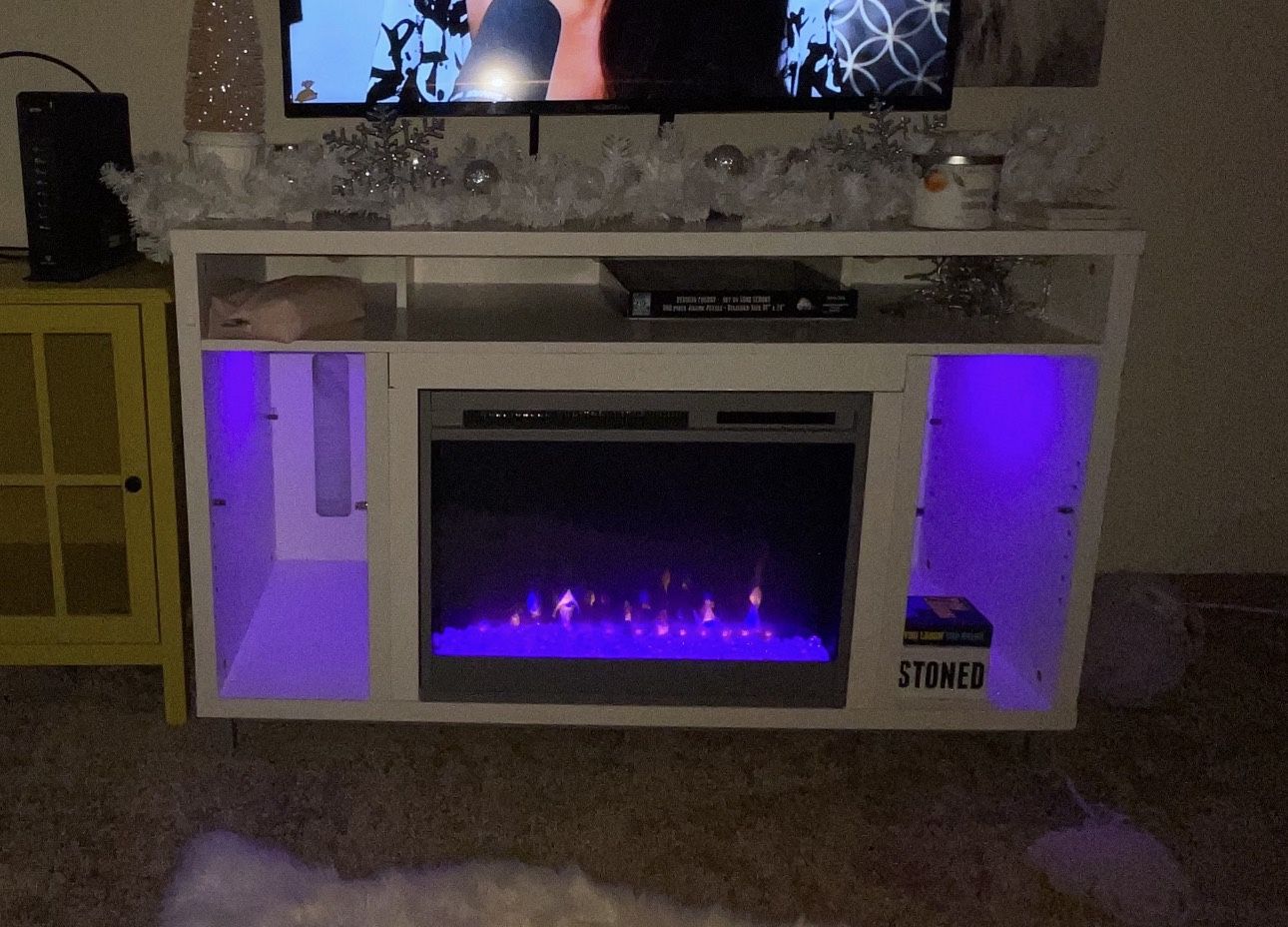 fireplace tv console