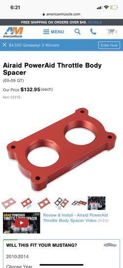 2005 - 09 Ford Mustang GT Spacer