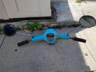 1981 honda c70 passport front handlebar with mirrors
