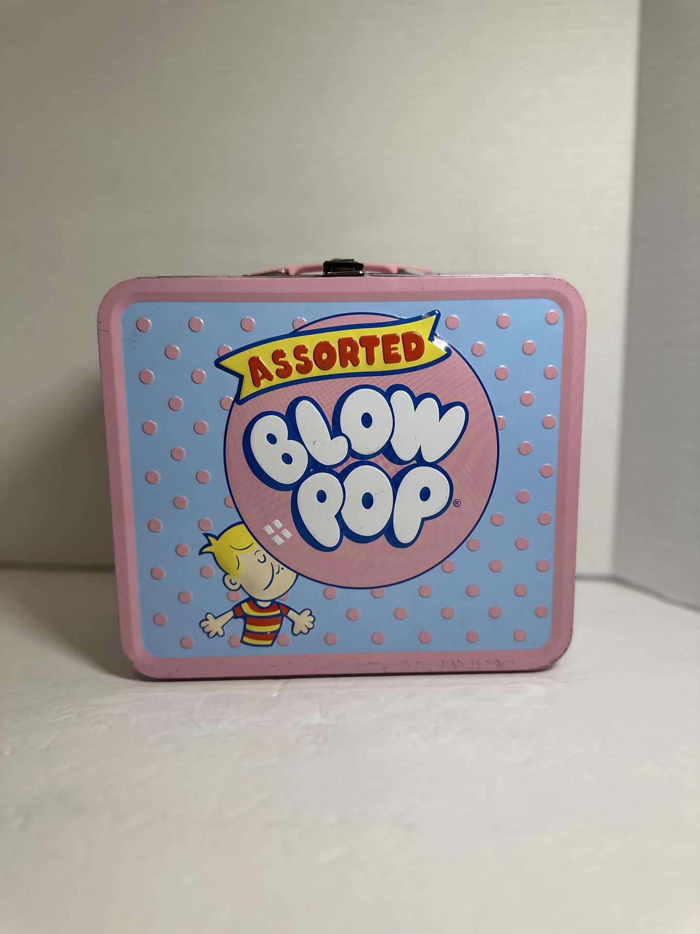 VTG BLOW POP METAL LUNCH BOX HIGH GRADE BRIGHT COLORS