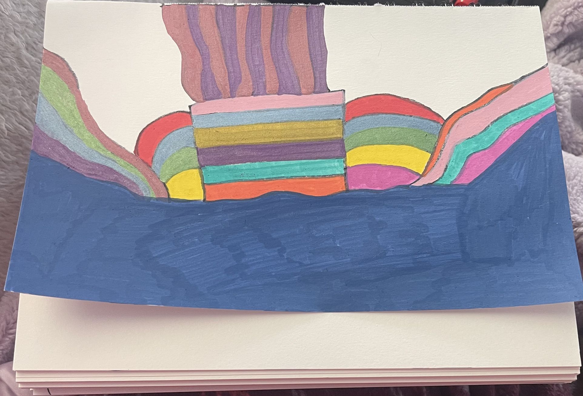 Abstract Acrylic Marker Painting New 