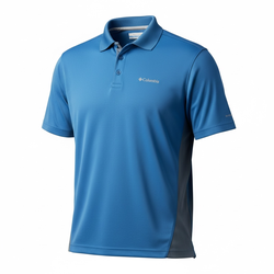 Columbia Men’s Omni Shade Two Toned Blue Gray Short Sleeve Collared Shirt Size Medium