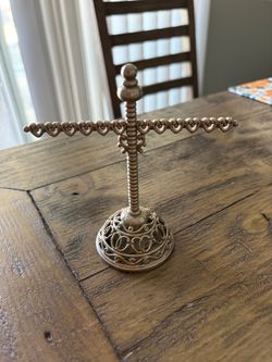 Ornate Metal Earring Holder Stand