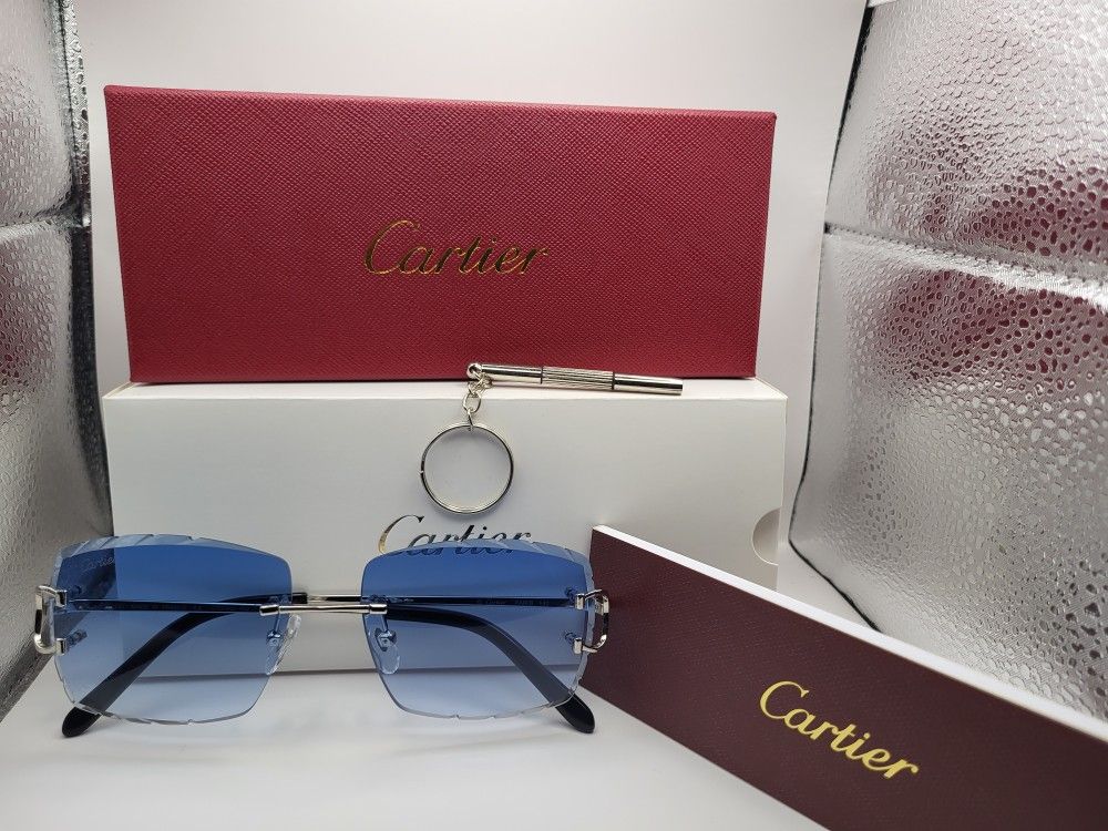 Cartier Glasses Rimless(Blue)