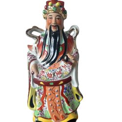 Chinese Hand Painted Statue Of Fu Lu Shou Also Known As The Star God’s Of Xing