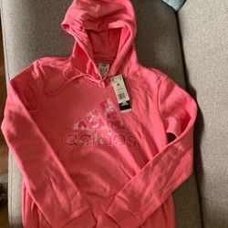 Adidas Hoodie sweatshirt, Rose pink, New, Size M