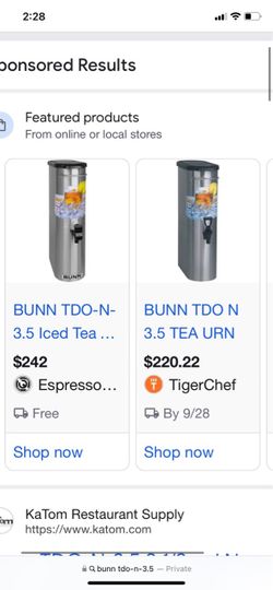 Bunn tea dispensers