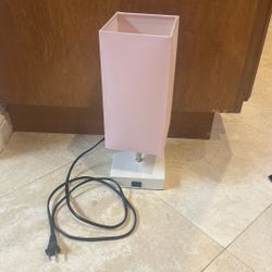 light pink lamp