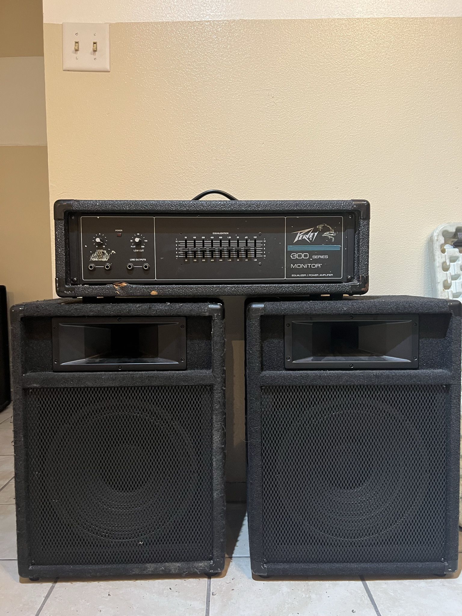 Carvin Speakers And Peavy Amplifier 