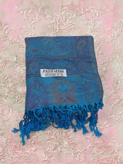 new | limited edition aqua pastel multicolor pashmina shawl