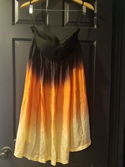 CHLOE 38 Strapless Silk Ombre Dress EUC