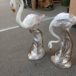Porcelain Swans (Pair)