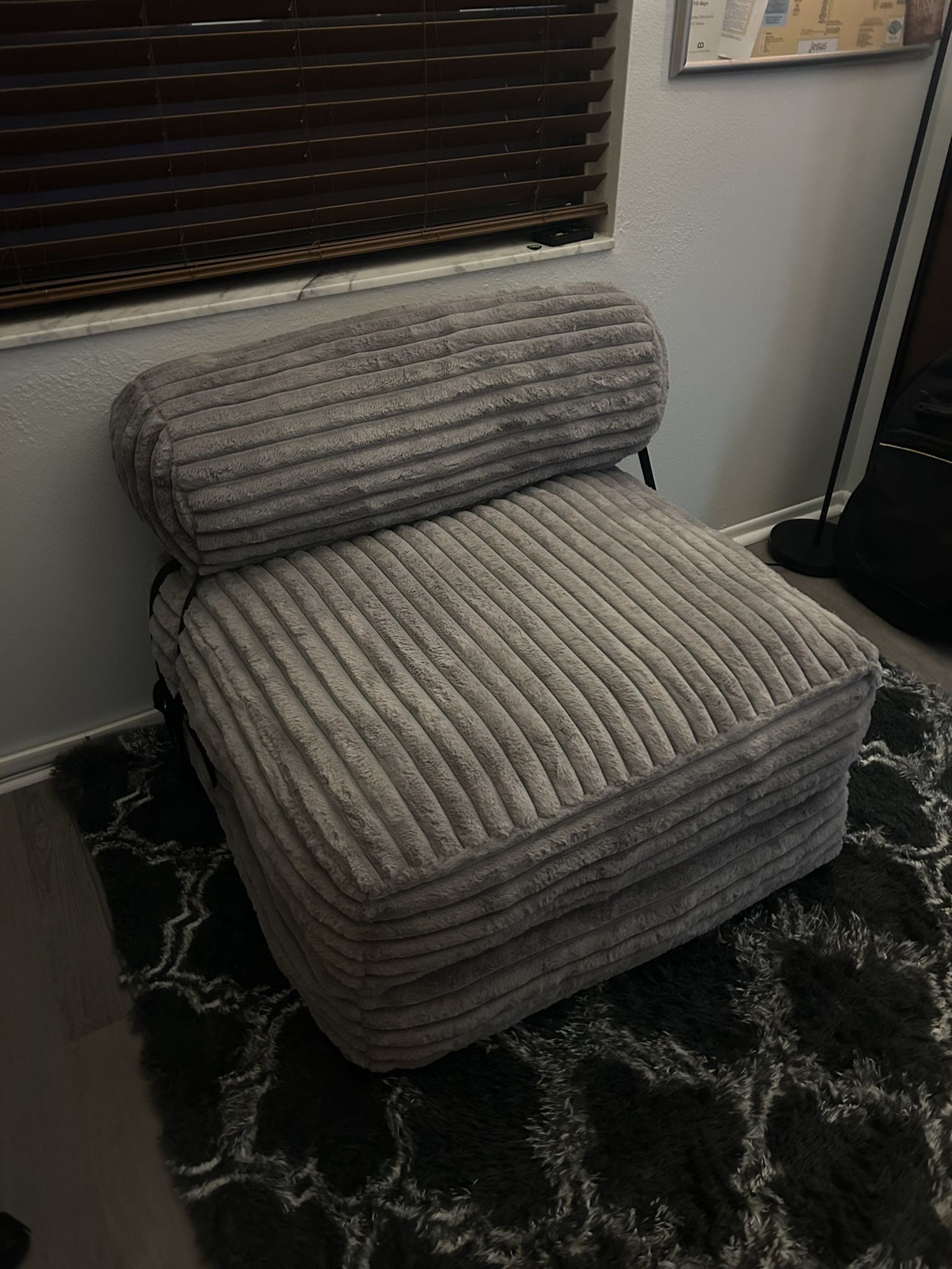 Light Grey Chaise Lounge Chair
