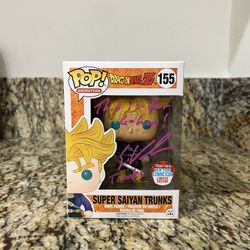 Super Saiyan Trunks 155 Funko Pop Signed By Eric Vale 2016 NYCC Limited Edition