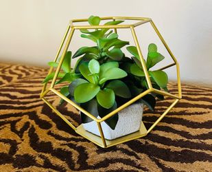 Octagonal Faux Succulent Decor